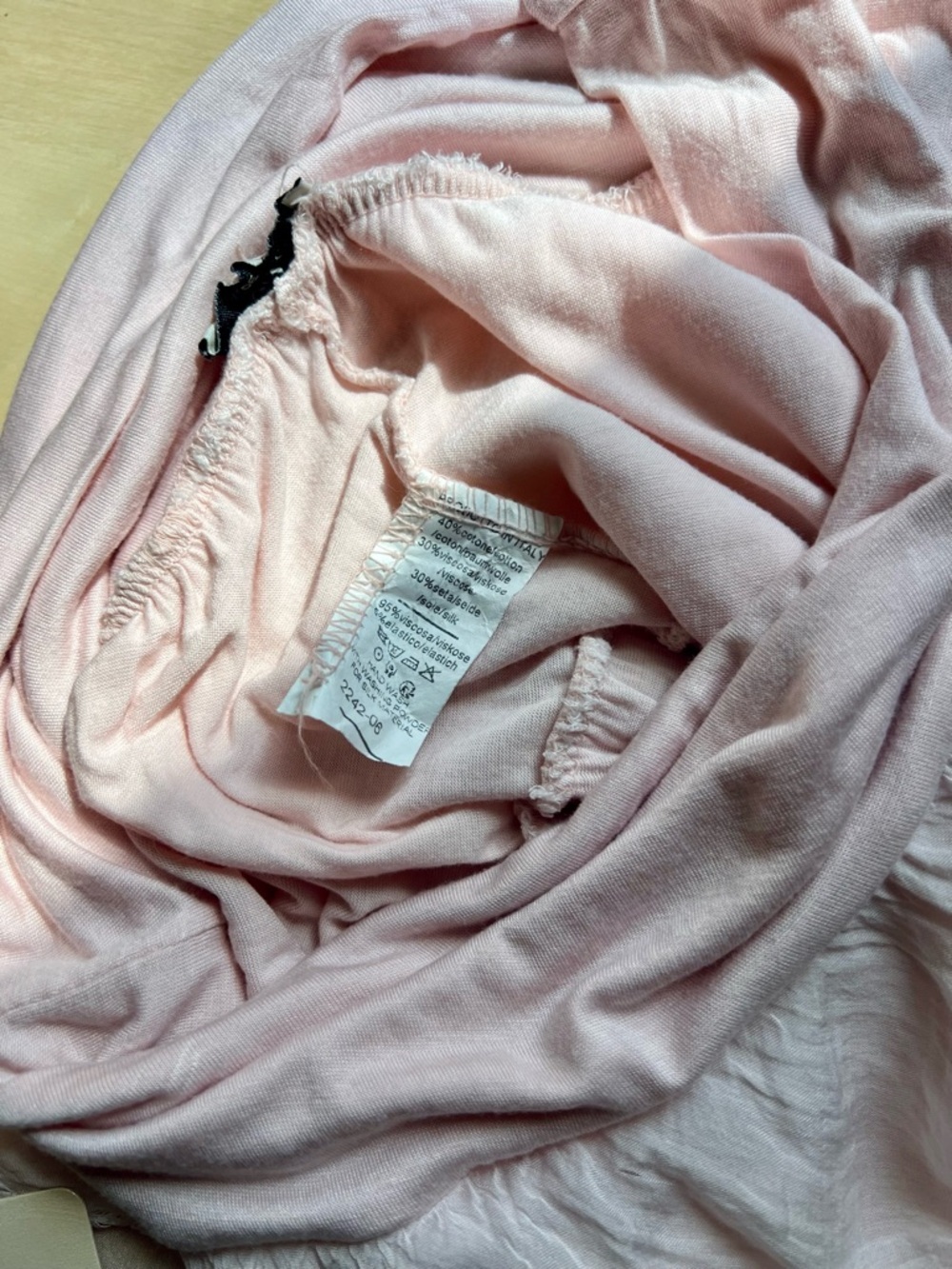 Romantic Blush Pink Silk Embroidered Boho Tunic Top Ruffle Pants Set Fairycore - Picture 11 of 16